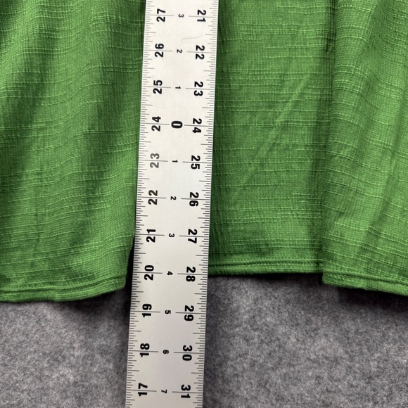 Max Studio London Green Ruched Puff Sleeve Textured Knit Top 3X 3W01S78 NWT - Picture 11 of 11